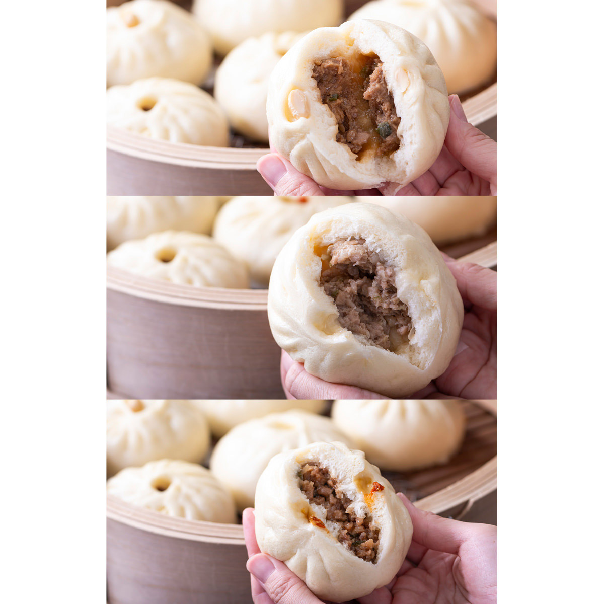 名古屋肉まん本舗 招福肉まん 食べ比べセット 〔肉まん100g×5、八丁肉まん100g×3、てりやきまん100g×2〕 中華まん 冷凍