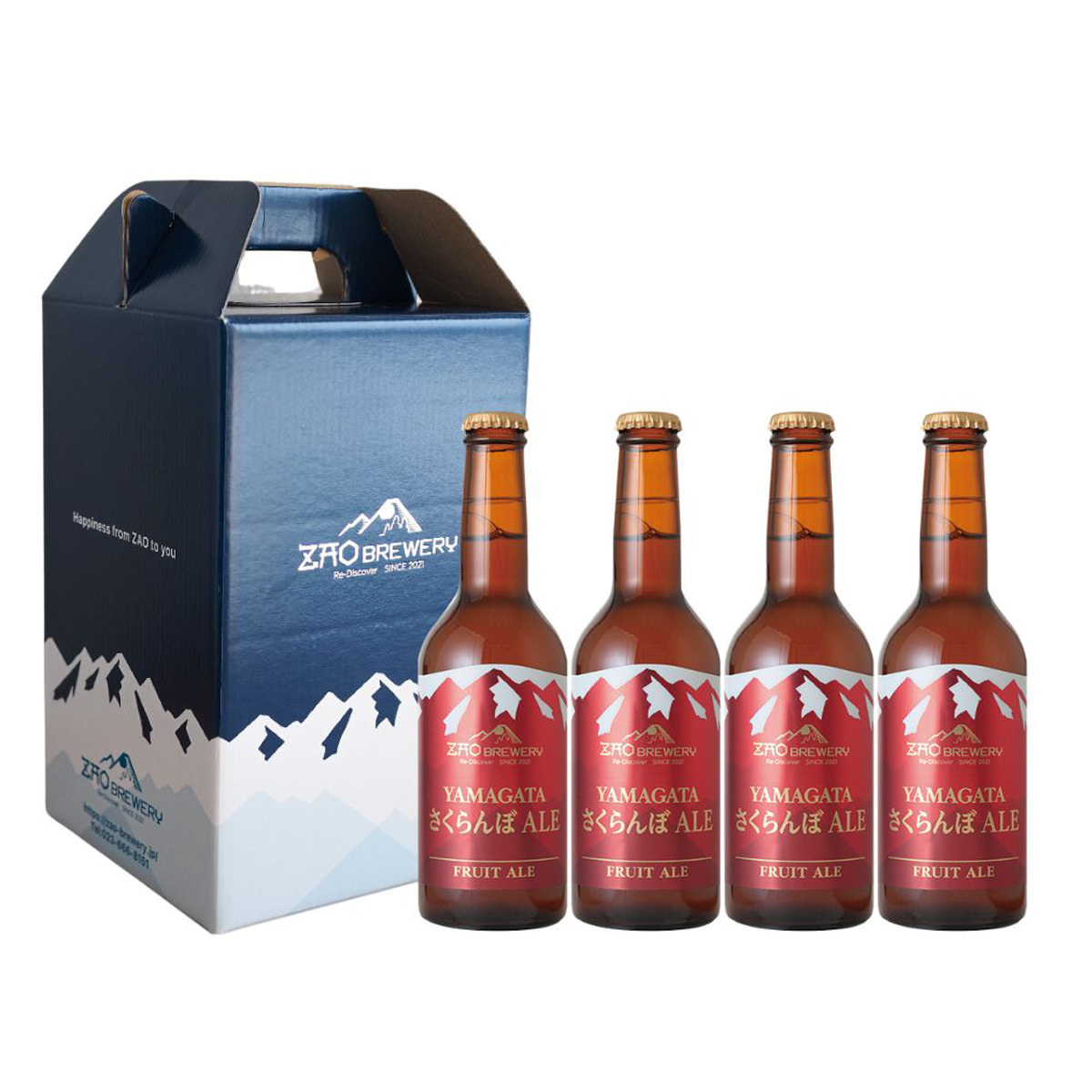 蔵王 クラフトビール YAMAGATAさくらんぼALE 〔330ml×4本〕 発泡酒【沖縄県・離島 配送不可】