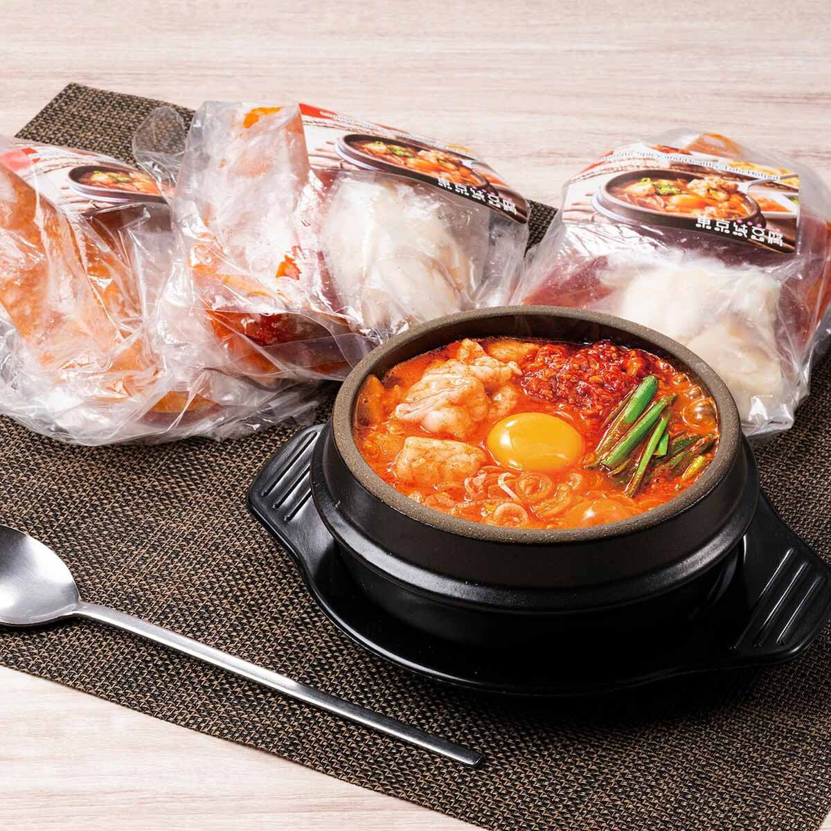 東京純豆腐 ホルモンスンドゥブ 〔(スープ、牛小腸、チャンジャ)×6〕スンドゥブ 具材