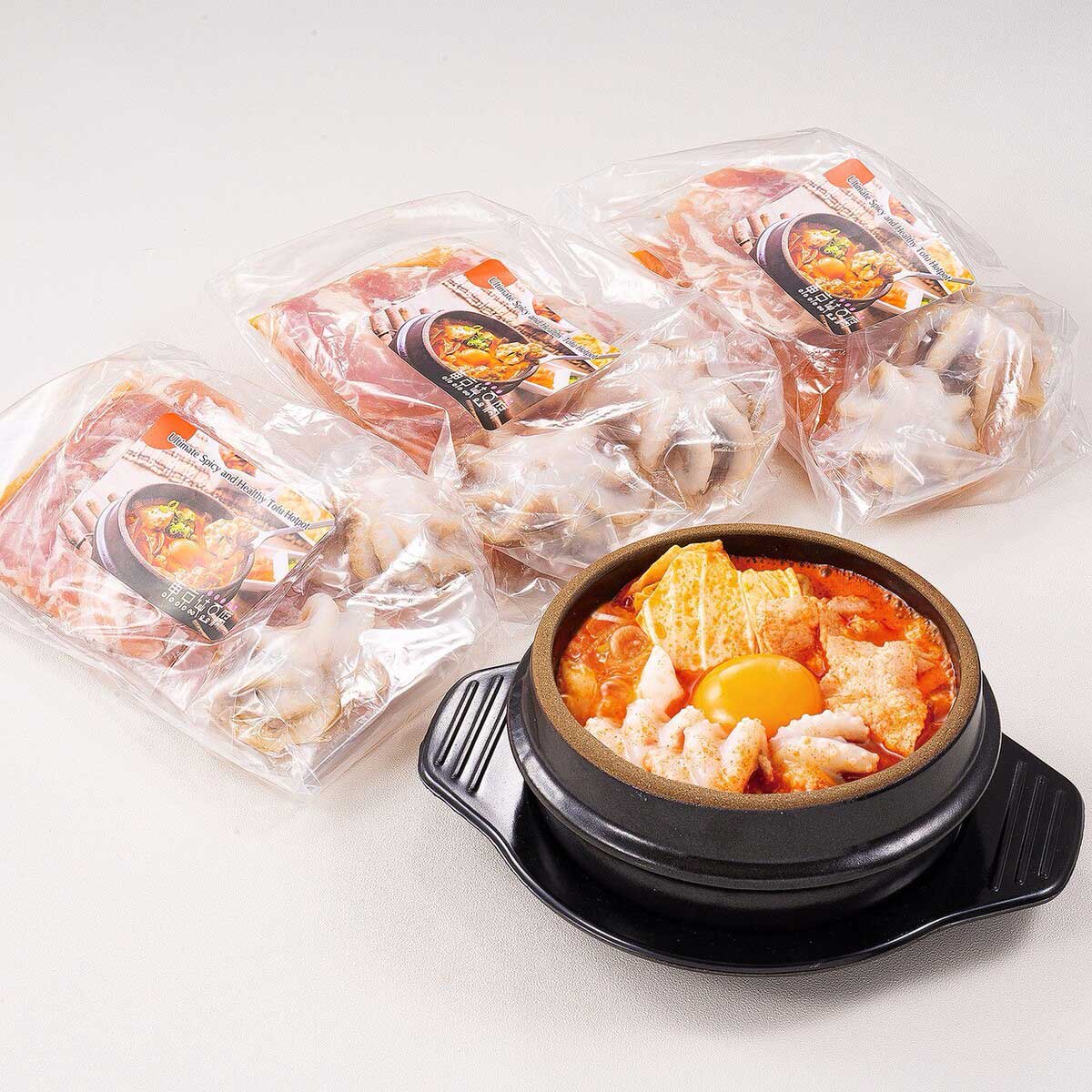 東京純豆腐 チュクミスンドゥブ 〔(スープ、豚肉、イイダコ)×6〕スンドゥブ 具材