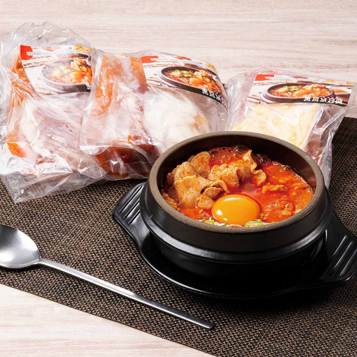 東京純豆腐 スンドゥブ 詰め合わせ 食べ比べセット 〔豚×2、チーズ×2、ホルモン×2〕スンドゥブ 具材