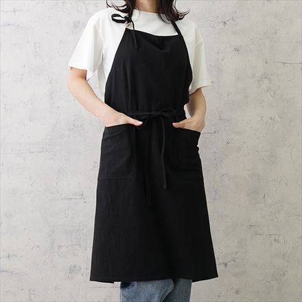 エプロン コットン 綿 カフェ 保育士 ブラック