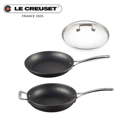 《期間限定特別セット》ル・クルーゼ TNS Promotion TNS シャロー・フライパン & ディープ・フライパン 26cm w / ガラスフタ セット 4110101696SET