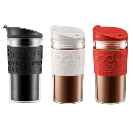 bodum ボダム 携帯用フレンチプレスコーヒーメーカー マグ用リッド付き プラスチック 350ml オフホワイト K11102-913
