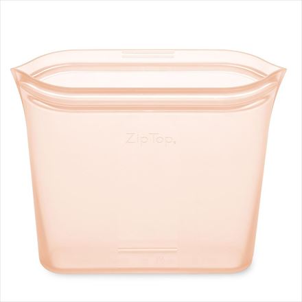 ジップトップ バッグ サンドイッチ ピーチ シリコン 保存容器 保存袋 まち付き レンジ 食洗器対応 耐熱 冷凍 冷蔵 Z-BAGS-07