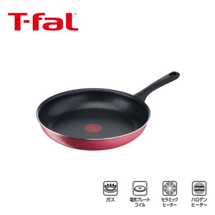 T-fal ティファール クランベリーレッド フライパン 28cm B55906 ガス火