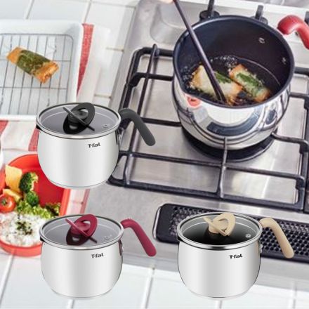 T-fal ティファール オプティスペースIH ステンレス マルチポット 16cm ルージュ G74783