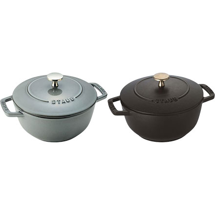 staub ストウブ Wa-NABE S 16cm グレー 40501-002 両手 鋳物 ホーロー 鍋 炊飯 1合 IH対応