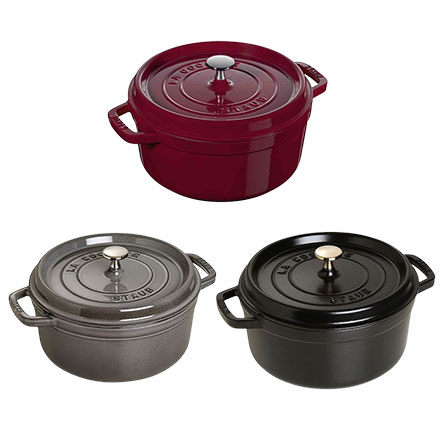 staub ストウブ ピコ・ココット ラウンド 20cm ボルドー 40502-292 両手 鋳物 ホーロー 鍋 IH対応