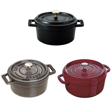 staub ストウブ ピコ・ココット ラウンド 10cm ブラック 40500-101 小さい 両手 鋳物 ホーロー 鍋