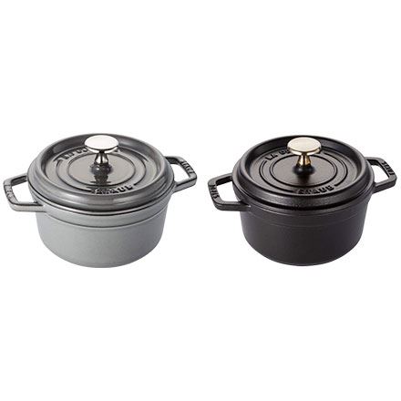 staub ストウブ ピコ・ココット ラウンド 16cm ブラック 40509-480 小さい 両手 鋳物 ホーロー 鍋 IH対応