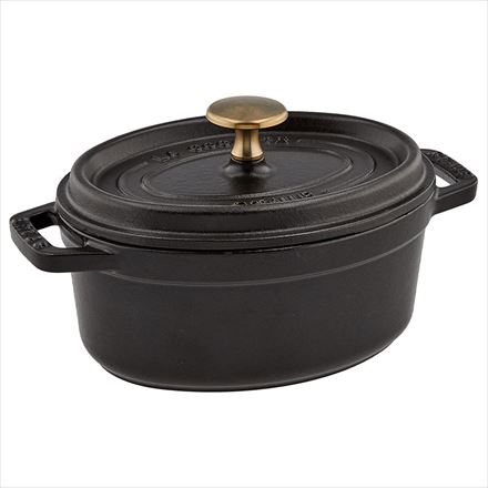 staub ストウブ ピコ・ココット オーバル 17cm ブラック 40509-482 両手 鋳物 ホーロー 鍋