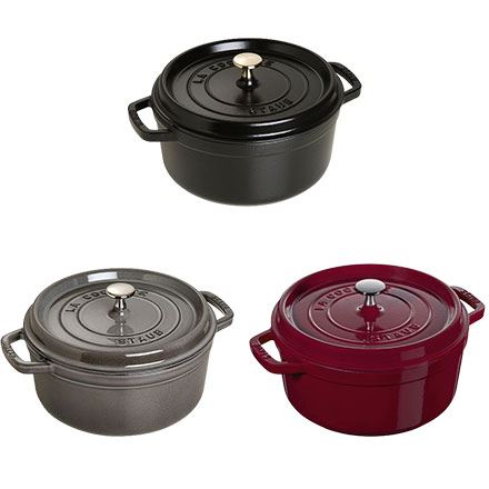 staub ストウブ ピコ・ココット ラウンド 24cm グレー 40500-246