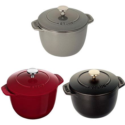 staub ストウブ ラ・ココット de GOHAN 16cm M ブラック 40509-655-0 ご飯鍋 炊飯 2合 鋳物 ホーロー鍋 炊飯器 IH対応