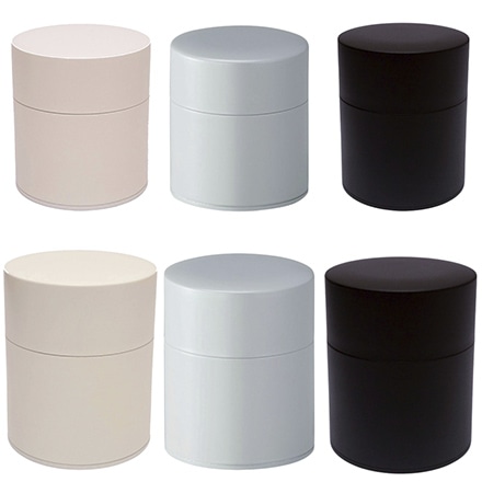 にちにち道具 塗り缶 平 150g グレー