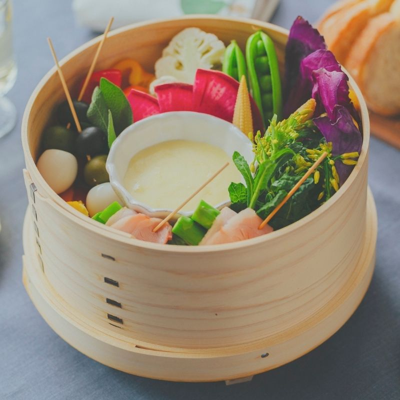 にちにち道具 和せいろ(蓋付) 18cm