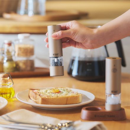 Russell Hobbs 充電式ミル ソルト&ペッパー ミニ (2本セット) ブラウンゴールド 7942JP-BG