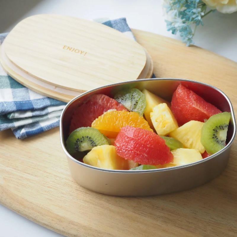 NONOJI ステンレス ランチボックス(オーバル) シルバー NLD0600-SB