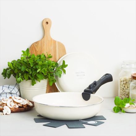 グリーンパン クリックシェフ セット4 クリームホワイト CC009787-104