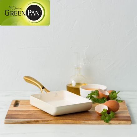 GreenPan ストゥディオ エッグパン 14×18cm クリームホワイト CC010597-104