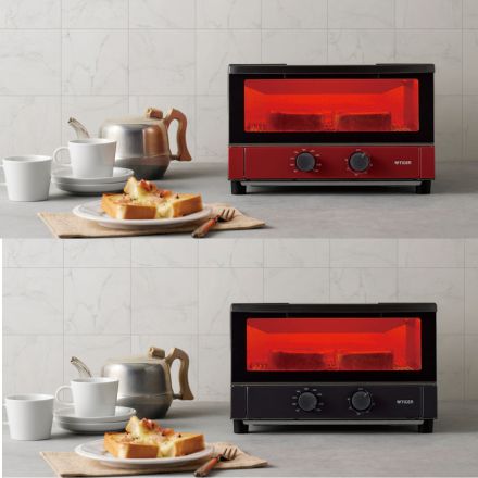 TIGER タイガー オーブントースター レッド KAM-S132R