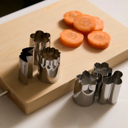 【送料込】にちにち道具 ステンレスの道具 野菜抜き型 6P 小 ケース付
