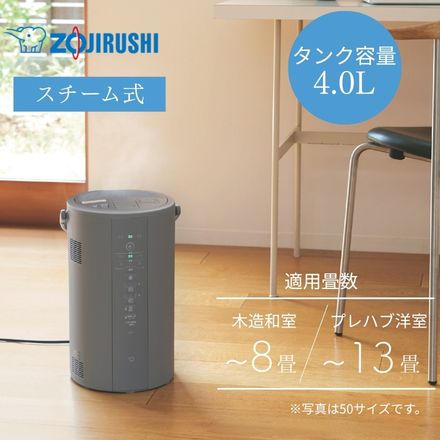 象印マホービン スチーム式加湿器 4.0L グレー EE-DG50-HA 木造8畳/プレハブ13畳