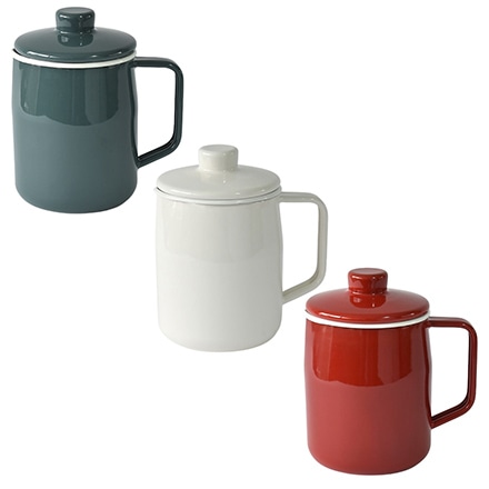 富士ホーロー フィルト 1.0Lオイルポット レッド OP-1.0L.R