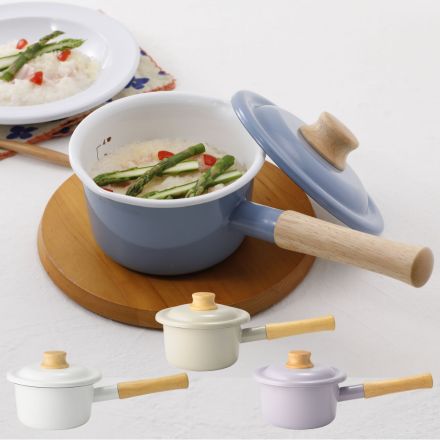 富士ホーロー コットンプラス ミルクパン 14cm ホワイト CTP-14M.W