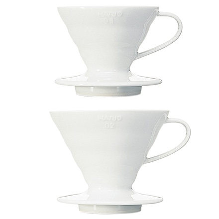 HARIO ハリオ V60 透過ドリッパー02 セラミックW ホワイト 1-4杯用 VDCR-02-W