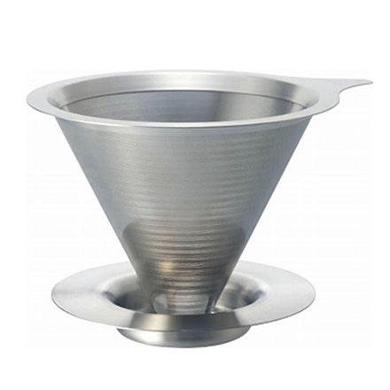 HARIO ハリオ ダブルメッシュメタルドリッパー 02 1から4杯用 ヘアラインシルバー DMD-02-HSV