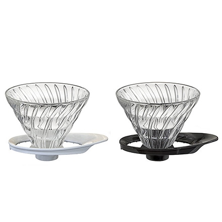 HARIO ハリオ V60 耐熱ガラス透過ドリッパー 02 ブラック VDGR-02-B