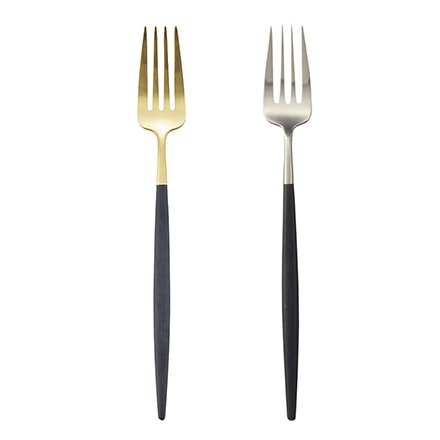 Cutipol クチポール GOA ゴア ブラック テーブルフォーク ゴールド 単品 GO.04 GB