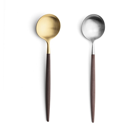 Cutipol クチポール GOA ゴア ブラウン デザートスプーン ゴールド GO.08 BGB_LCF 単品