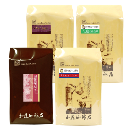 感謝の珈琲福袋　春・Qコロ・Qタン・Qラオ ＜挽き具合：中挽き＞ 粉