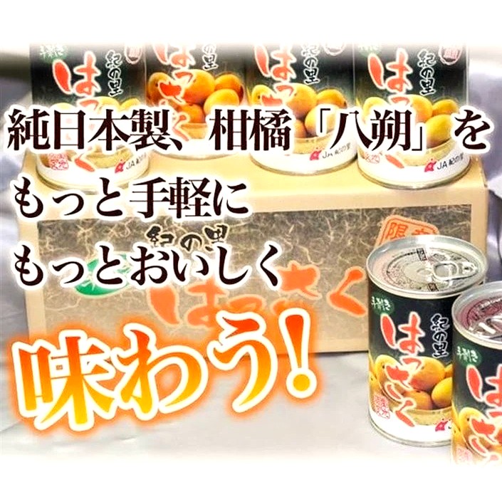 紀の里 手剥き八朔缶詰 ミックス 和歌山県産 450g×8缶