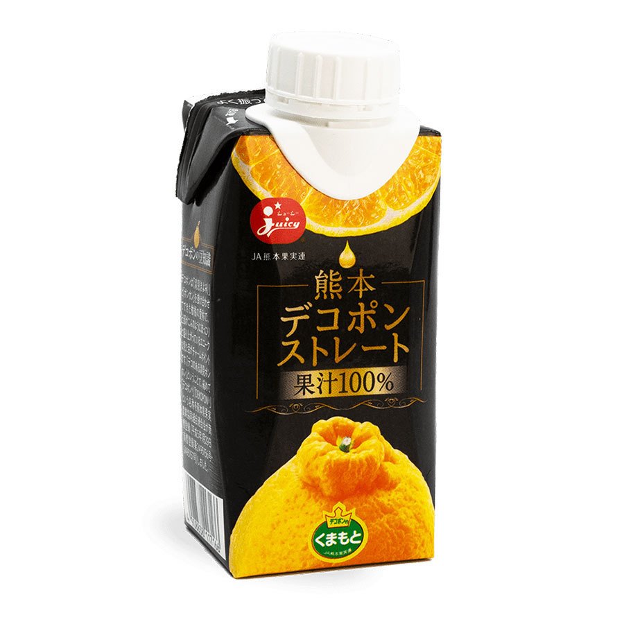 ★匿名配送★送料無料★熊本 デコポンジュース 果汁100% ４箱売り ジューシーでこぽんくん 125ml×36本 紙パック ケース デコポン
