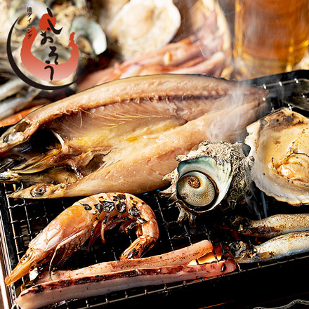 バーベキューセット 海鮮 6種 サザエ イカ ホタテ 赤海老 サバ干物 シシャモ