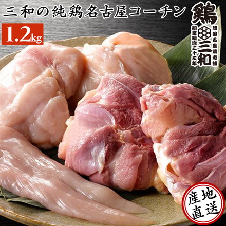 国産 地鶏 三和の純鶏名古屋コーチンセット もも むね ささみ 各2枚 1.2kg