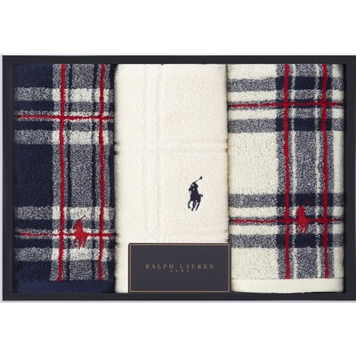 ラルフローレン RALPH LAUREN HOME Tallmadge & Large Windowpane ウォッシュ＆ハンドタオルセット アイボリー HMRLGFTH5720098