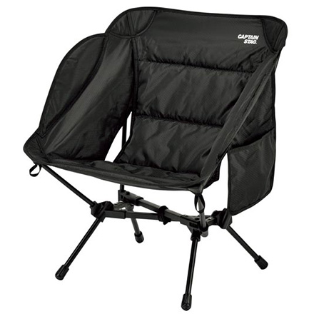 キャプテンスタッグ トレッカー クッションライトチェア ブラック UC-1905