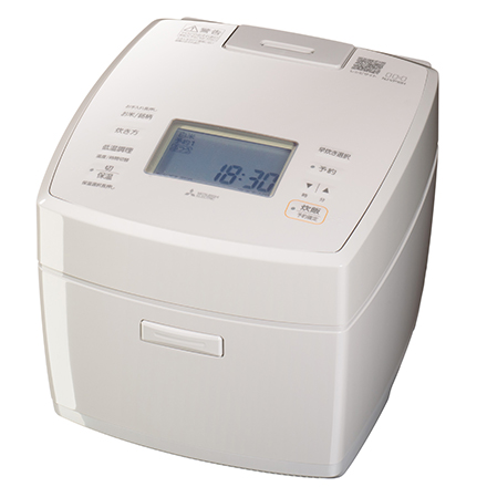 三菱電機 炭炊釜 IHジャー炊飯器 ダブル備長炭コート「熾火」 NJ-VP10H 白亜麻(しろあま)