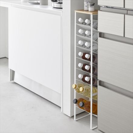 tower タワー 天板付きボトルストッカー 8段 ホワイト 1491