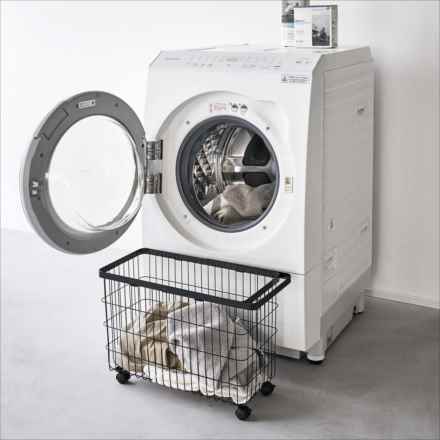 tower タワー ランドリーバスケット キャスター付 ブラック 6628