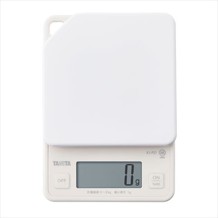 タニタ デジタルクッキングスケール 2kg アイボリー KJ-P21-IV