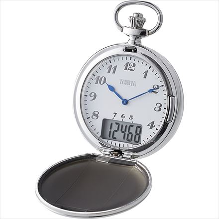 タニタ 懐中時計型歩数計 シルバー FB-743-SV