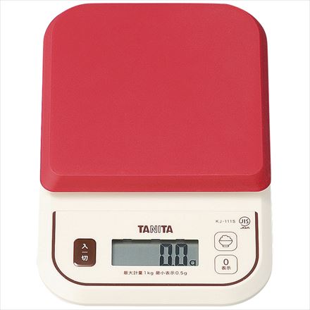 タニタ デジタルクッキングスケール レッド KJ111SRD