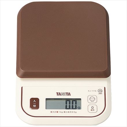 タニタ デジタルクッキングスケール ブラウン KJ111SBR
