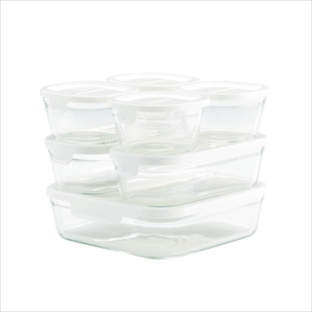 イワキ iwaki パック&レンジ 角型7点セット ホワイト PCY-PRN-7W