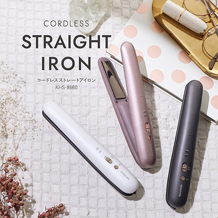 コイズミ コードレスストレートアイロン ピンク KHS-8660/P